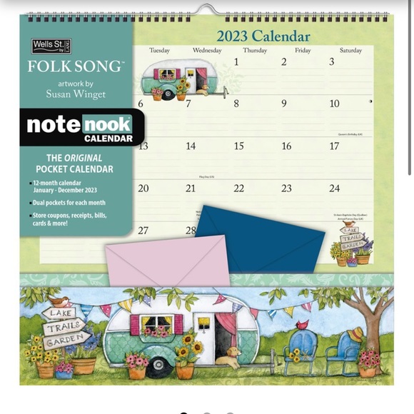 2023 Wall Calendar. NoteNook Folk Song. - Picture 2 of 3
